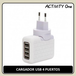 CARGADOR USB 4 PUERTOS BLANCO